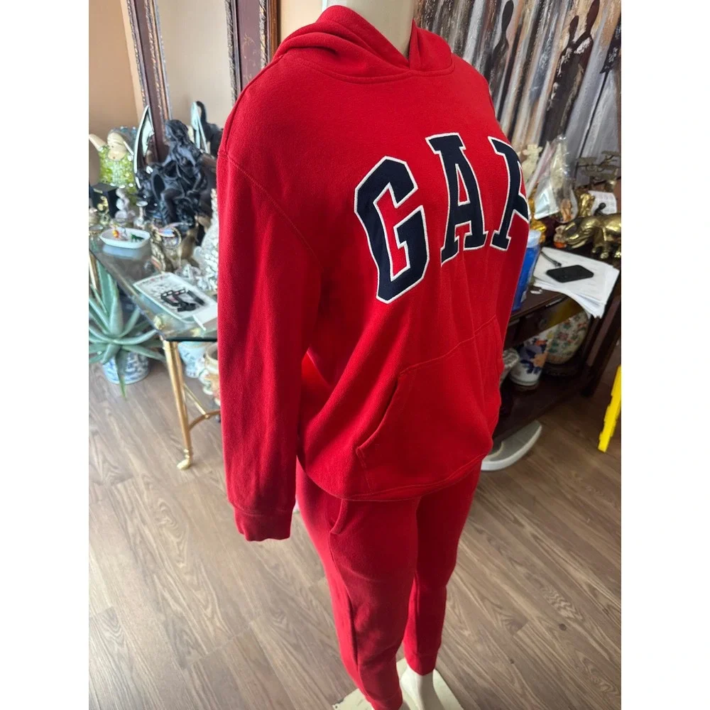 Gap Kids Red Fleece Hoodie and Sweatpants Set Arch Logo XXL 14-16